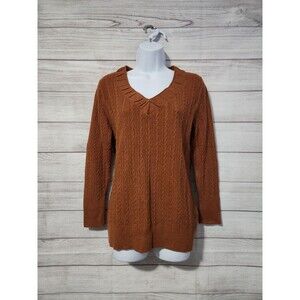 Eddie Bauer LP brown v-neck women's sweater